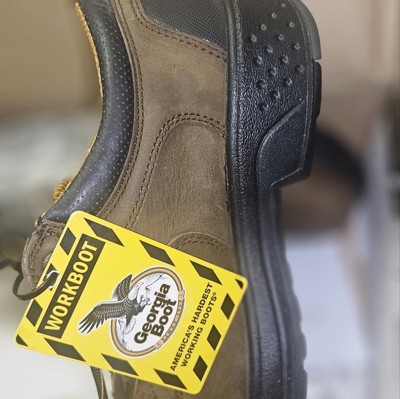 Genuine Georgia Boot Leather Non Slip Work Boot Sz. 10 - Picture 3 of 6
